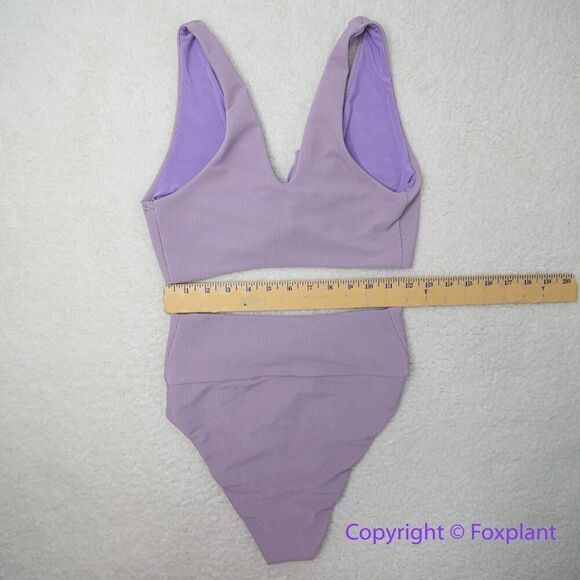 New! Set! Beach Riot Free People Rib Dallas Emma bikini bottom lavender, size S - Picture 8 of 11